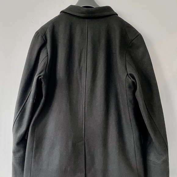 NWT Men's Large Black Wool "Pea" Coat - LeChateau - Picture 7 of 11